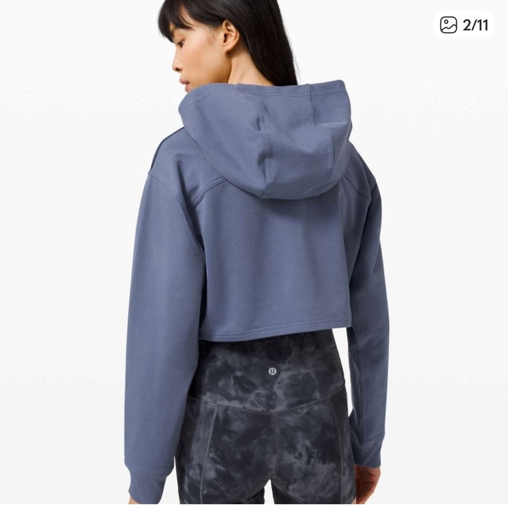 lululemon athletica all yours Cropped Hoodie in Ink Blue